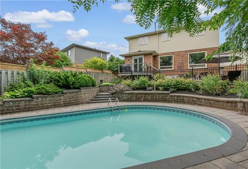 2188 Donald Road, Burlington, ON - Outdoor With In Ground Pool With Deck Patio Veranda With Backyard