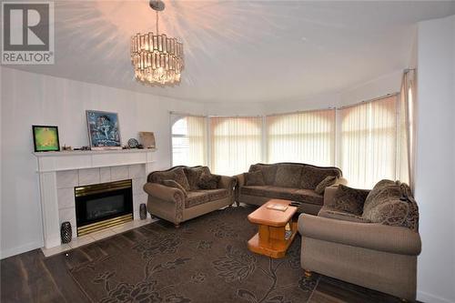 4904 Valleyview Place, Vernon, BC - Indoor Photo Showing Living Room With Fireplace