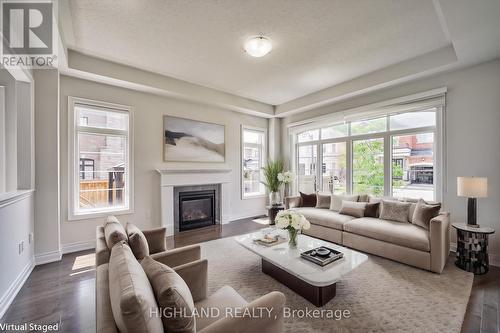 3244 Meadow Marsh Crescent, Oakville, ON - Indoor Photo Showing Living Room With Fireplace