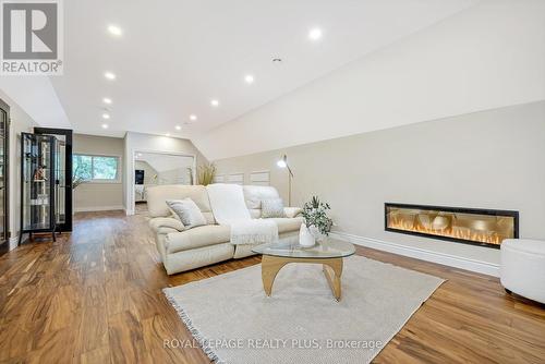 177 Breezy Pines Drive, Mississauga, ON - Indoor Photo Showing Living Room With Fireplace