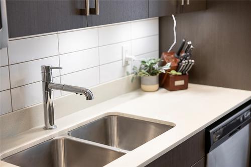 318-925 Leon Avenue, Kelowna, BC - Indoor Photo Showing Kitchen With Double Sink