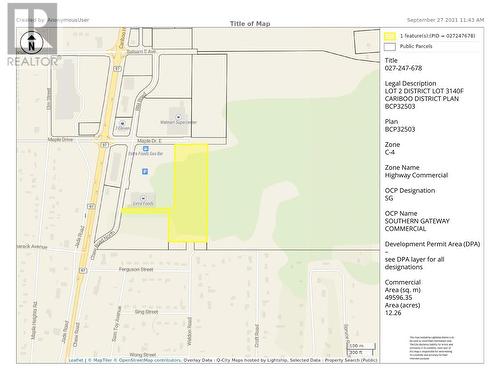 Lot 2 Chew Road, Quesnel, BC 