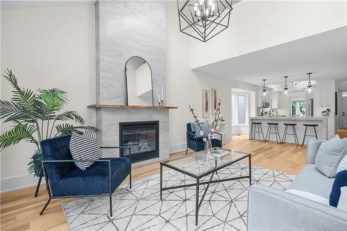 1173 Bellview Crescent|Unit #2, Burlington, ON - Indoor Photo Showing Living Room With Fireplace
