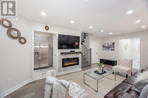 6 Flatfield Way, Brampton, ON - Indoor Photo Showing Living Room With Fireplace