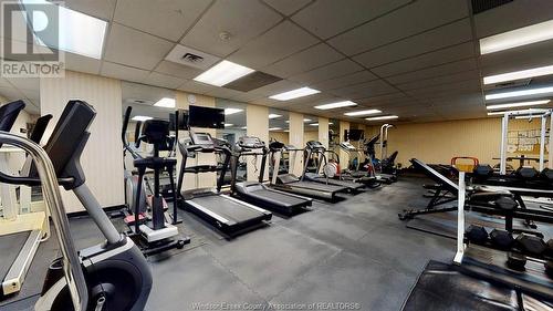 380 Pelissier Street Unit# 1807, Windsor, ON - Indoor Photo Showing Gym Room