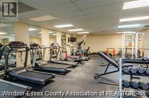 380 Pelissier Street Unit# 1807, Windsor, ON - Indoor Photo Showing Gym Room