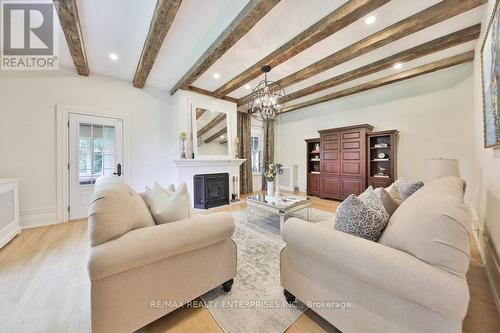 1234 Old River Road, Mississauga, ON - Indoor Photo Showing Living Room With Fireplace