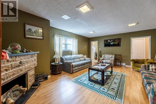 94 New Harbour Road, Spaniards Bay, NL - Indoor Photo Showing Living Room With Fireplace