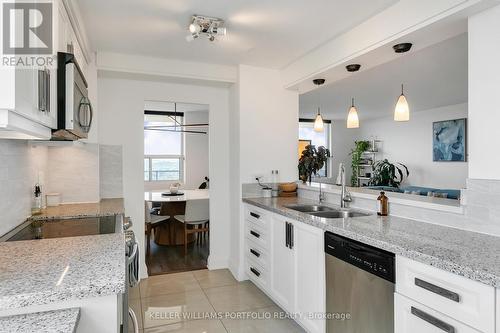 1712 - 511 The West Mall, Toronto W08, ON - Indoor Photo Showing Kitchen With Double Sink With Upgraded Kitchen