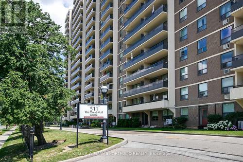 1712 - 511 The West Mall, Toronto W08, ON - Outdoor With Balcony With Facade