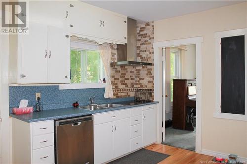 204 Broadway Street, Woodstock, NB - Indoor Photo Showing Kitchen With Double Sink