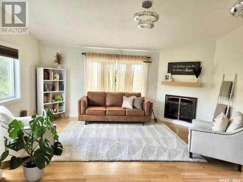 1255 18Th Street W, Prince Albert, SK - Indoor Photo Showing Living Room With Fireplace