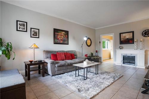 197 Fennell Avenue E, Hamilton, ON - Indoor Photo Showing Living Room With Fireplace