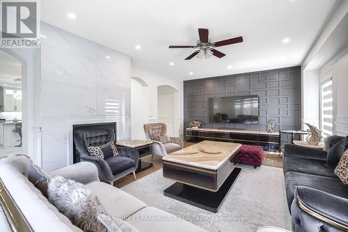 66 Jacksonville Drive, Brampton (Vales Of Castlemore), ON - Indoor Photo Showing Living Room With Fireplace