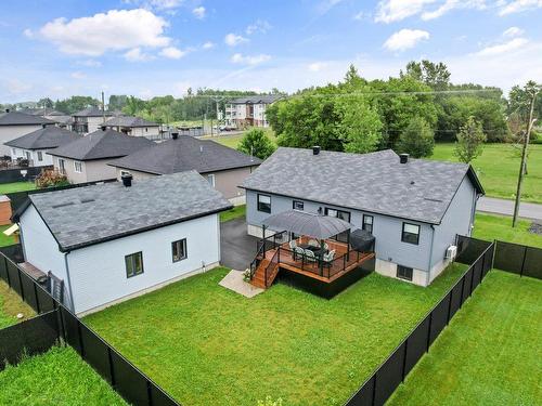 Aerial photo - 21 Rue Des Moissons, Sainte-Barbe, QC - Outdoor With Deck Patio Veranda