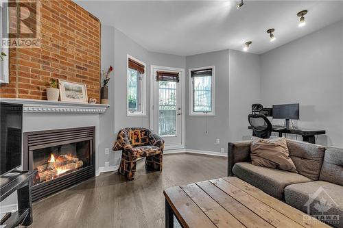 513 King Edward Avenue Unit#1, Ottawa, ON - Indoor Photo Showing Living Room With Fireplace