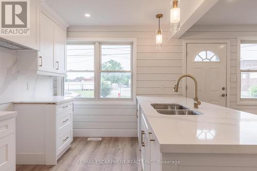 163 Glennie Avenue, Hamilton, ON - Indoor Photo Showing Kitchen With Double Sink