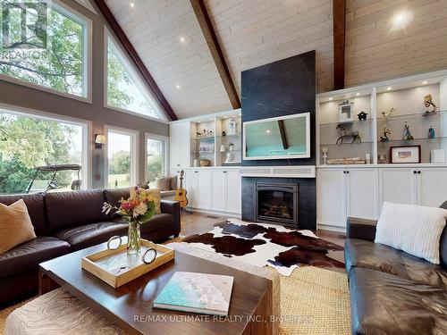 658 Old Highway 2, Quinte West, ON - Indoor Photo Showing Living Room With Fireplace