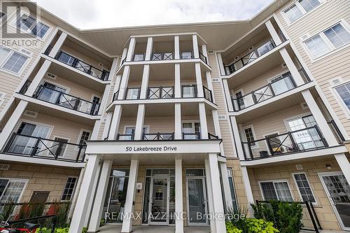 401 - 50 Lakebreeze Drive, Clarington (Newcastle), ON - Outdoor With Balcony With Facade