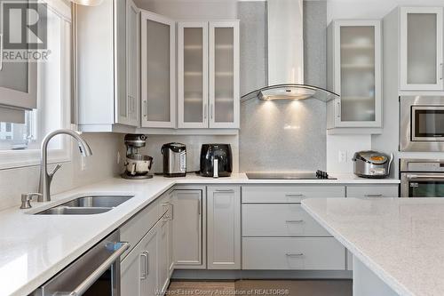 1051 Mia Anne Street, Lasalle, ON - Indoor Photo Showing Kitchen With Double Sink With Upgraded Kitchen