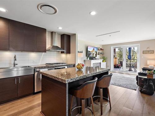 523-1400 Lynburne Pl, Langford, BC - Indoor Photo Showing Kitchen With Double Sink With Upgraded Kitchen