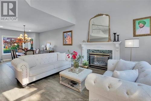 3928 Sixth Concession Road, Windsor, ON - Indoor Photo Showing Living Room With Fireplace