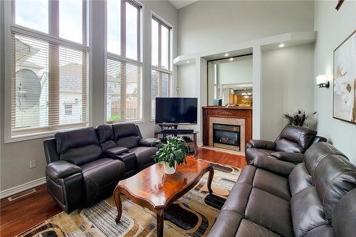 56 Bosworth Street, Hamilton, ON - Indoor Photo Showing Living Room With Fireplace