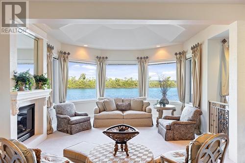 350 Crystal Bay Drive, Amherstburg, ON - Indoor Photo Showing Living Room With Fireplace