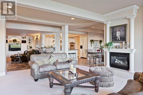 350 Crystal Bay Drive, Amherstburg, ON - Indoor Photo Showing Living Room With Fireplace