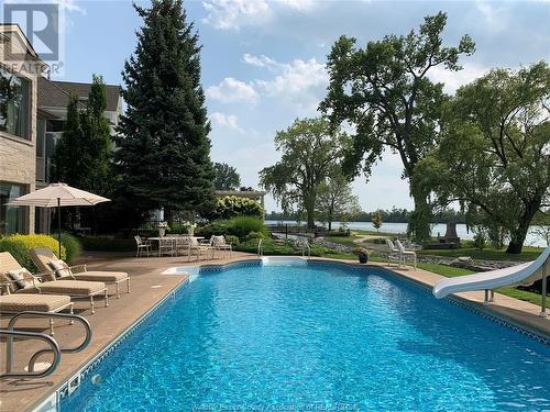 350 Crystal Bay Drive, Amherstburg, ON - Outdoor With In Ground Pool With Backyard