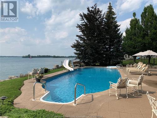 350 Crystal Bay Drive, Amherstburg, ON - Outdoor With Body Of Water With In Ground Pool With View