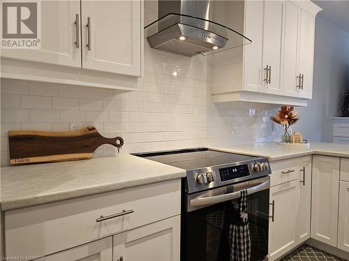 Beautiful backsplash - 360 Mary Rose Avenue, Port Elgin, ON - Indoor Photo Showing Kitchen