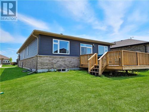 Deck off the livingroom - 360 Mary Rose Avenue, Port Elgin, ON - Outdoor With Exterior