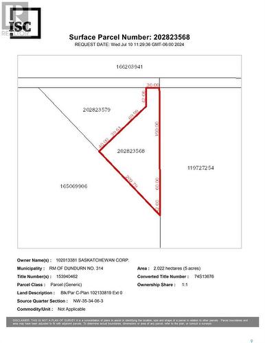 Beaver Creek Acreage Lot 2, Dundurn Rm No. 314, SK 