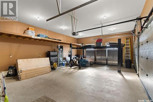 23 Emerald Creek Road, White City, SK - Indoor Photo Showing Garage