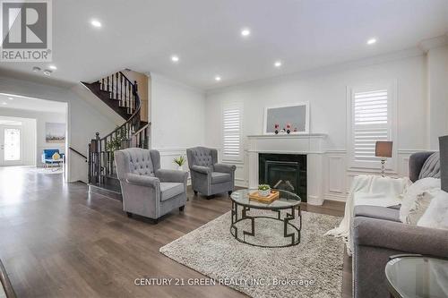 1664 Sorensen Court, Milton (Ford), ON - Indoor Photo Showing Living Room With Fireplace