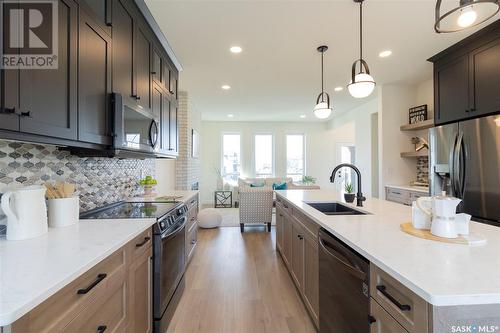 1023 Glacial Shores Common, Saskatoon, SK - Indoor Photo Showing Kitchen With Upgraded Kitchen