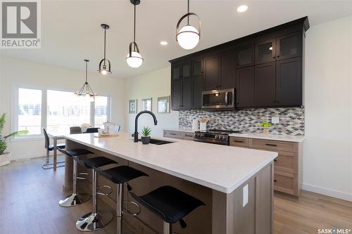 1023 Glacial Shores Common, Saskatoon, SK - Indoor Photo Showing Kitchen With Upgraded Kitchen