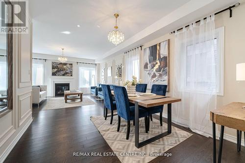 3939 Lodi Road, Burlington (Alton), ON - Indoor Photo Showing Dining Room With Fireplace