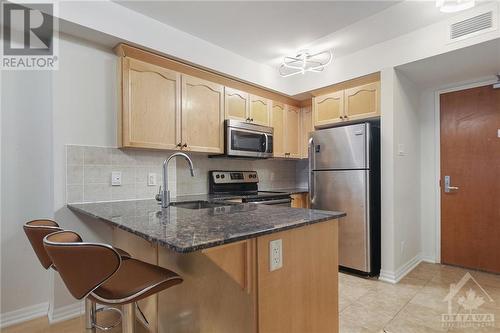 242 Rideau Street Unit#506, Ottawa, ON - Indoor Photo Showing Kitchen With Double Sink