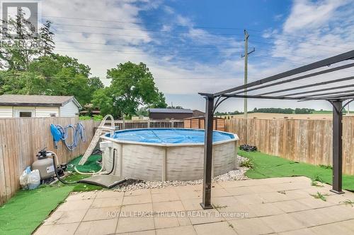 605 Baldwin Crescent S, Woodstock, ON - Outdoor With Above Ground Pool