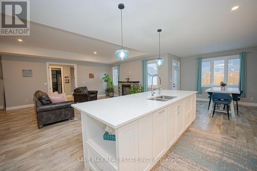 77 Reagan Street, Perth East, ON - Indoor Photo Showing Kitchen With Double Sink