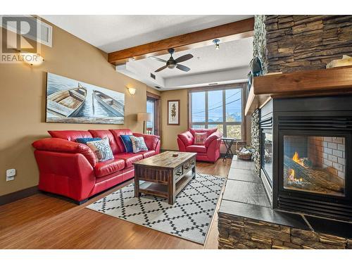 7495 Columbia  Avenue Unit# 1204, Radium Hot Springs, BC - Indoor Photo Showing Living Room With Fireplace