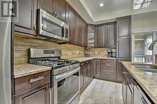 3118 Arpino Avenue, Windsor, ON - Indoor Photo Showing Kitchen With Double Sink With Upgraded Kitchen