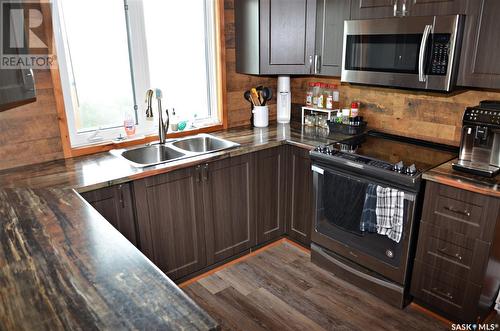 North Sask Riverfront Acreage, Blaine Lake Rm No. 434, SK - Indoor Photo Showing Kitchen With Double Sink