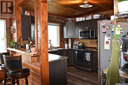 North Sask Riverfront Acreage, Blaine Lake Rm No. 434, SK - Indoor Photo Showing Kitchen With Double Sink