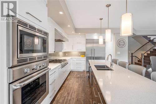 96 Landreville Drive, Sudbury, ON - Indoor Photo Showing Kitchen With Stainless Steel Kitchen With Double Sink With Upgraded Kitchen