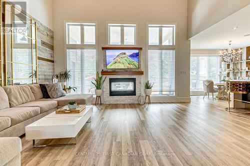 1308 Birchwood Drive, London, ON - Indoor Photo Showing Living Room With Fireplace