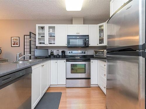 110-535 Manchester Rd, Victoria, BC - Indoor Photo Showing Kitchen With Stainless Steel Kitchen With Double Sink