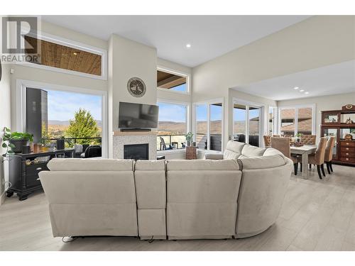 936 Mt Ida Drive, Vernon, BC - Indoor Photo Showing Living Room With Fireplace